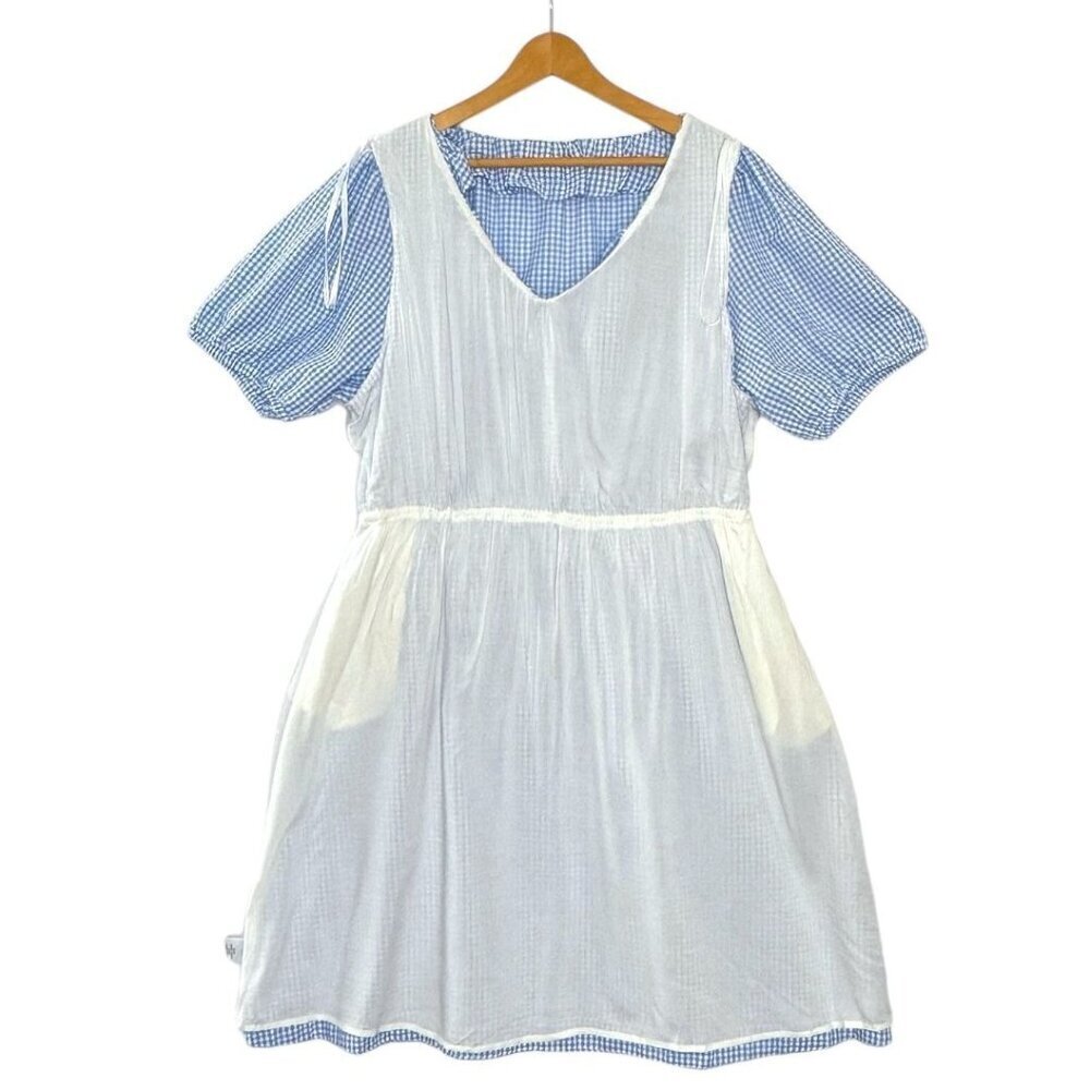 Draper James Blue Gingham Midi Dress - Picture 5 of 13